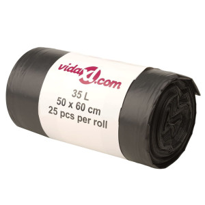 Sacos do lixo 250 pcs 35 L preto H