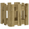 Jardinera diseño de valla madera de pino impregnada 30x30x30 cm 2