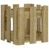 Jardinera diseño de valla madera de pino impregnada 30x30x30 cm 4