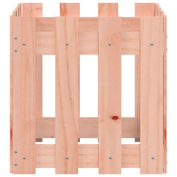 Jardinera con diseño de valla madera maciza Douglas 40x40x40 cm M 5