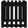 Jardinera diseño de valla madera maciza pino negra 60x60x60 cm 5