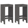 3 pcs conjunto de bar para jardim pinho maciço cinzento 3