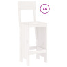 Set de mesa y taburetes altos jardín 7 pzas madera pino blanco 3