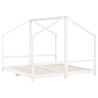 Estructura de cama para niños madera pino blanco 2x(90x200) cm 3