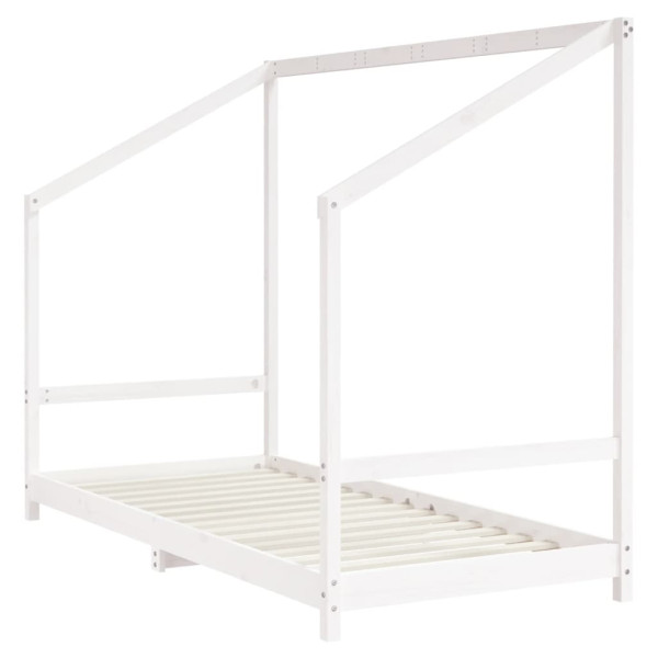Estructura de cama para niños madera pino blanco 2x(90x200) cm M 4