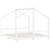 Estructura de cama para niños madera pino blanco 2x(90x190) cm 3