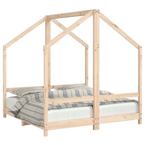 Estructura de cama deniños madera maciza de pino 2x(70x140) cm M 2