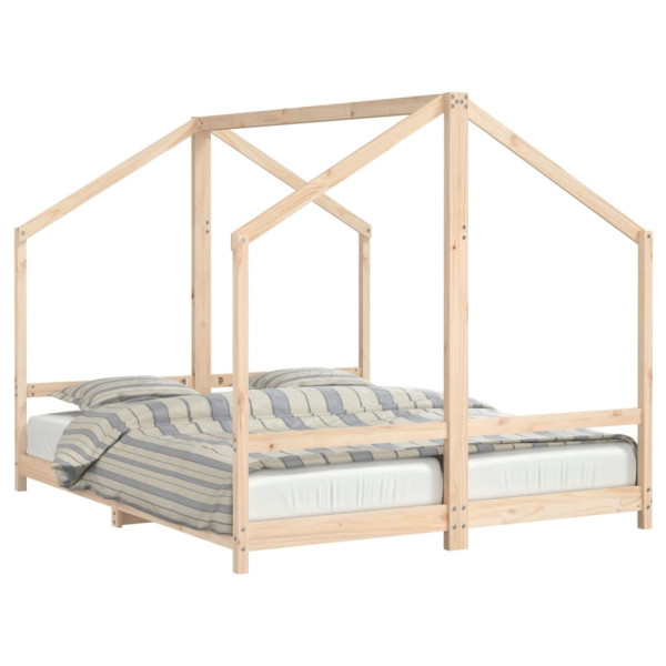 Estructura de cama infantil madera maciza de pino 2x(80x200) cm M 2
