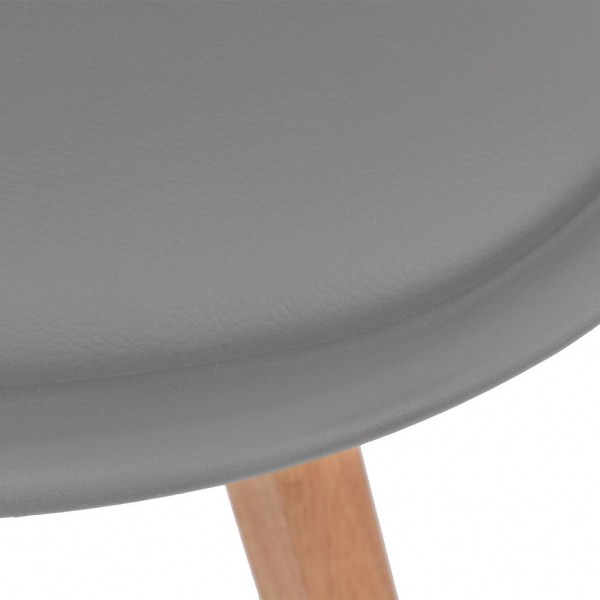 Cadeiras de jantar 2 pcs plástico cinzento M 5