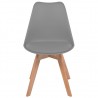 Sillas de comedor 4 unidades plástico gris 3