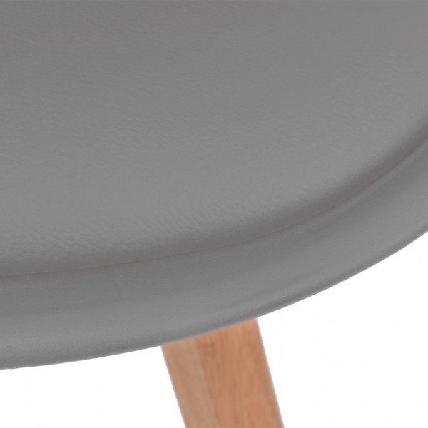 Cadeiras de jantar 4 pcs plástico cinzento M 5