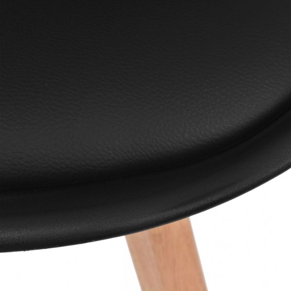 Sillas de comedor 4 unidades plástico negro M 5