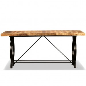 Mesa de salón comedor de madera maciza de mango rugosa 180 cm H