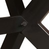 Mesa de jantar madeira de mangueira maciça + aço em cruz 180 cm 5