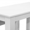 Mesa e bancos de jantar 3 pcs aglomerado branco 5