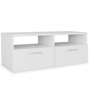 Mueble para televisión madera contrachapada blanco 95x35x36 cm H