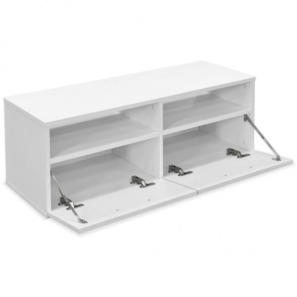 Mueble para televisión madera contrachapada blanco 95x35x36 cm M 3