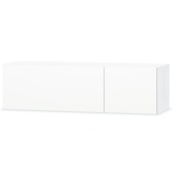 Móvel de TV em aglomerado 120x40x34 cm branco brilhante M 2