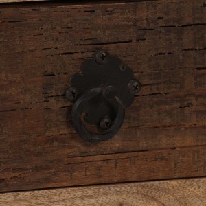 Mesa de centro con 3 cajones madera maciza de mango 90x50x35 cm H