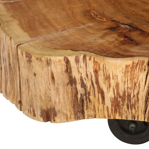 Mesa de centro de madera de acacia maciza 60x55x25 cm M 5