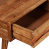 Mesa de centro madera maciza de acacia con cajón 100x50x40 cm 5
