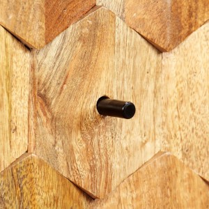 Mueble para la televisión de madera de mango maciza 18x35x40 cm H