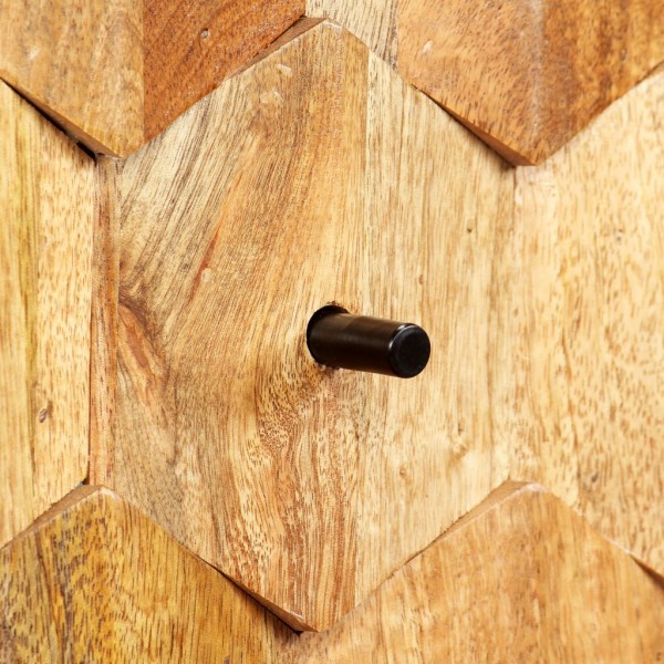 Mueble para la televisión de madera de mango maciza 18x35x40 cm M 2