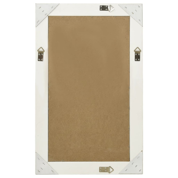 Espejo de pared estilo barroco blanco 50x80 cm M 3