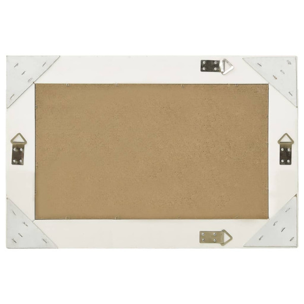 Espejo de pared estilo barroco blanco 60x40 cm M 3