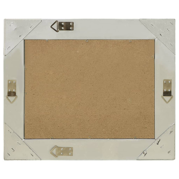 Espejo de pared estilo barroco plateado 60x40 cm M 3