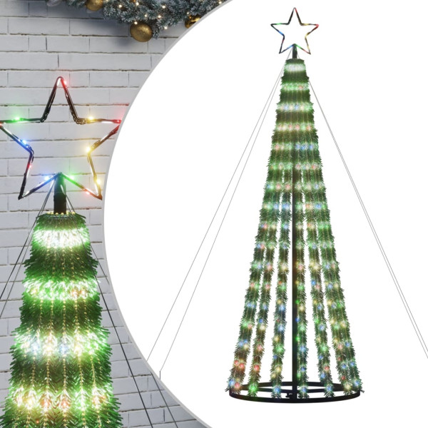 LED Árvore de Natal 275 LEDs Colorido 180 cm M 2
