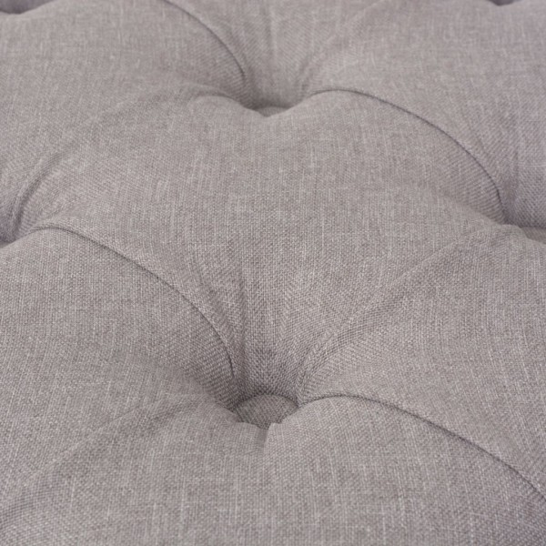 Banco lino y madera maciza gris oscuro 110x38x48 cm M 2