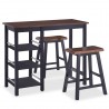 Conjunto de bar 3 pcs MDF preto 2