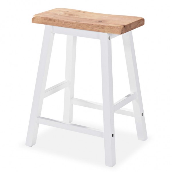 Conjunto de mesa alta de cocina 3 piezas MDF blanco M 4