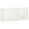 Canteiro elevado c/design cerca 150x50x70 pinho maciço branco 4