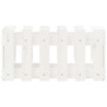 Jardinera diseño de valla madera maciza pino blanca 60x30x30 cm 5