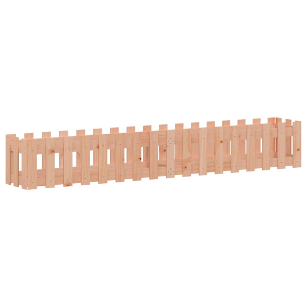 Canteiro elevado c/ design de cerca 200x30x30cm madeira douglas M 4