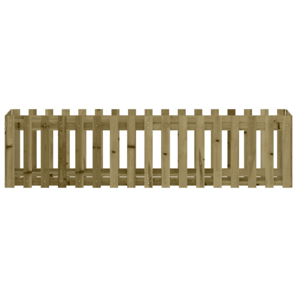 Arriate elevado jardín valla madera impregnada pino 200x50x50cm M 5