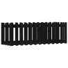 Arriate elevado jardín con valla madera pino negro 150x50x50cm 4