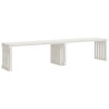 Banco de jardim extensível 212.5x40.5x45 cm pinho maciço branco 2