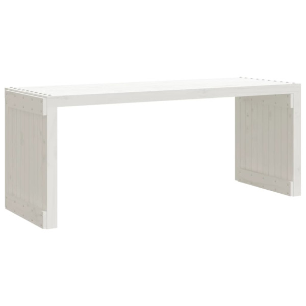 Banco de jardín extensible madera pino blanco 212.5x40.5x45 cm M 5