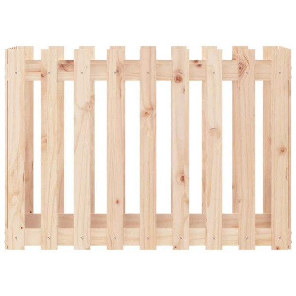 Arriate elevado jardín con valla madera maciza pino 100x50x70cm M 5