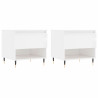 Mesas de centro 2pcs 50x46x50cm deriv. madeira branco brilhante 2