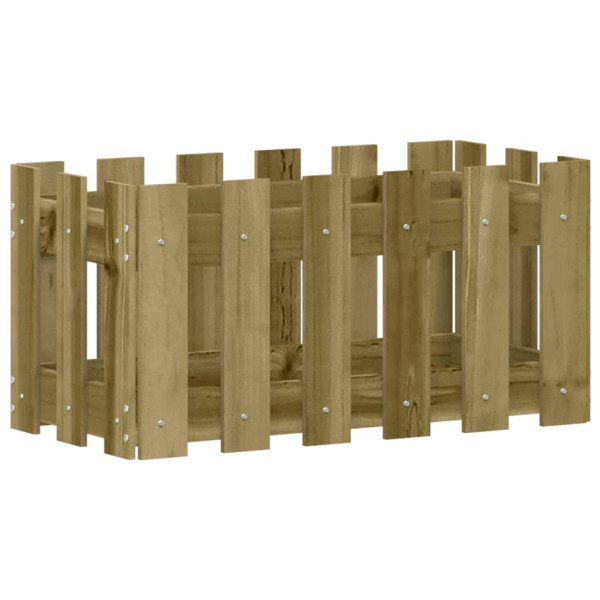 Jardinera diseño de valla madera de pino impregnada 60x30x30 cm M 4