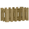 Jardinera diseño de valla madera de pino impregnada 60x30x30 cm 4