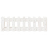 Canteiro elevado design cerca 100x30x30 cm pinho maciço branco 5