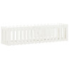 Canteiro elevado design cerca 200x50x50 cm pinho maciço branco 4