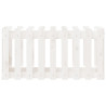 Canteiro elevado design cerca 100x50x50 cm pinho maciço branco 5