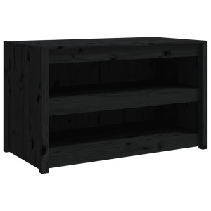 Mueble de cocina exterior madera maciza pino negro 106x55x64 cm H