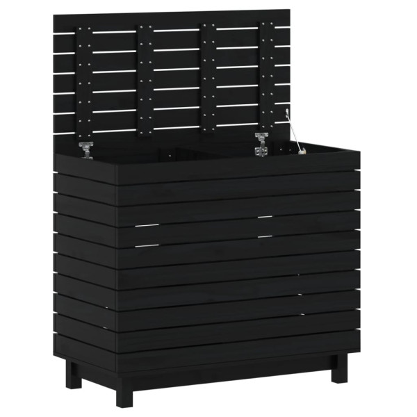 Cesto para la ropa sucia madera maciza de pino 88.5x44x76 cm M 4